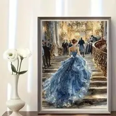 ダイヤモンドアート 新品 未使用 ラウンド プリンセス 30×40 インテリア