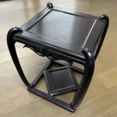 唐木　紫檀？　高足　花台　小物上げ　飾り台■ 花台:紫檀 小さい 花台 盆栽台 若畑作 巾21cm 大阪唐木指物 no