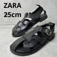 未使用 ZARA ザラ　グルカサンダル ブラック 25