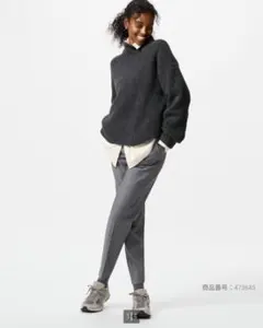 ユニクロ スマートアンクルパンツ 丈長め グレー M