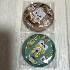 サンリオ　刺繍缶バッジ　ケロッピポチャッコ