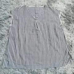 COMME CA ISM コムサイズム 黒 白 ブラウス 2877