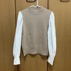 GU シャツスリーブコンビネーションセーター M