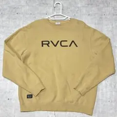 RVCA ビッグロゴ プリント スウェット トレーナー 裏起毛 ベージュ ルーカ