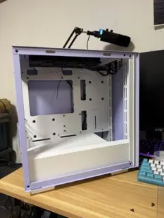 パープル M-ATXケース DEEPCOOLファン2基