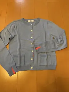 PICNIC ライトブルー ピンクパイピング　カーディガン長袖