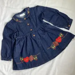 CLOVER PIGEON デニム刺繍ワンピース