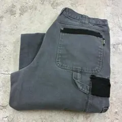 HOLMES　ワークウェア　カーゴパンツ　W35　L30　グレー　無地　古着