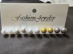 新品未使用品　パール風ピアス 5ペアセット　約8mm