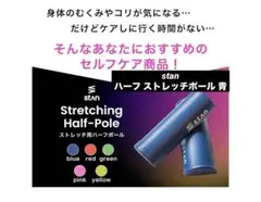《即発送》美品 stan スタン ハーフ ストレッチポール 青