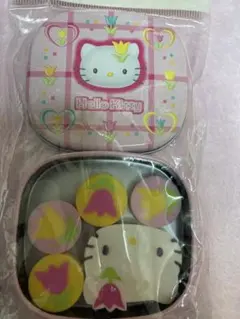 ハローキティ　消しゴム　ミニ缶入り　ジケシセット　カオハナ　1999チューリップ