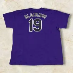 ス*ュ様 MLB コロラド・ロッキーズ ブラックモン選手 ギルダン Tシャツ X