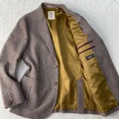 極美品・希少XL/ オリヒカ テーラードジャケット GARAGE茶色 ツイード