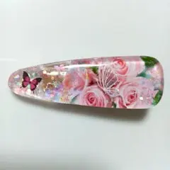 レジンヘアクリップ　ヘアピン hairclip 髪留め　花言葉は感謝