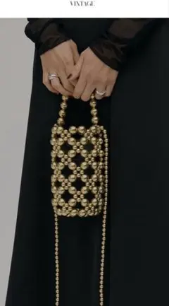 【美品】AMERI METAL BALL BEADS BAG