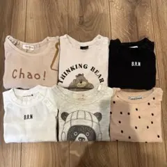 保育園 80トップス 長袖 シャツ 6着セット まとめ売り キッズ 男女のサムネイル