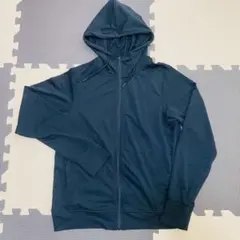 ユニクロエアリズムUVカットメッシュパーカー ブラック長袖L