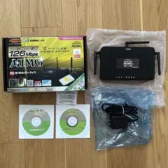 美品　コレガ　MIMO 高速無線LAN ルータ　126Mbps 外箱無