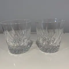 ラルフローレン ヘリンボーン クリスタルカット ロックグラス 3個 