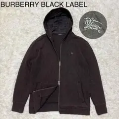 バーバリーブラックレーベル　フード付き ジップアップパーカー　タ BURBERRY BLACK LABEL バーバリーブラックレーベル ジップアップ