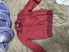 LACOSTE 総柄 ジップアップ ジャージ レッド しょーごくん