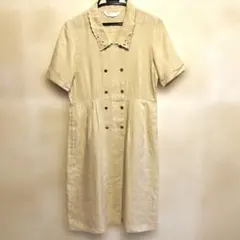 バーバリー　麻100%の上品なワンピース　サイズ40 両脇にポケットありのサムネイル