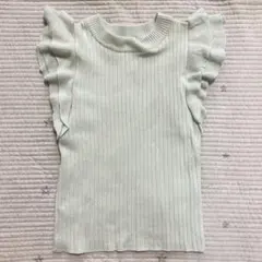 NICE CLAUP トップス　サマーニット　ノースリーブ　ミントグリーン