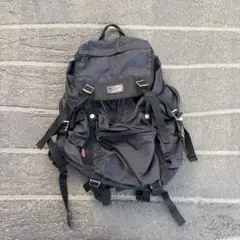 90s 00s Wool Rich BackPack Black Nylon