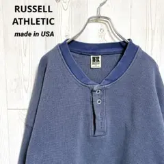 90s USA製　Russell Athletic サーマルスウェットシャツ