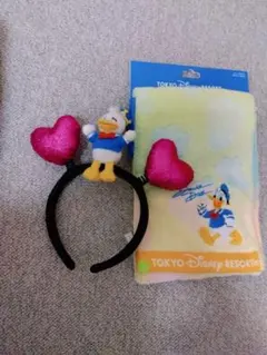 ドナルドダック カチューシャとタオルセット