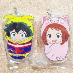 僕のヒーローアカデミア　おくるみチャーム　緑谷出久　麗日お茶子
