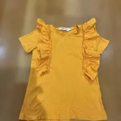 H&M フリル付き オレンジ Tシャツ　110サイズのサムネイル