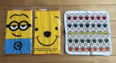ミニオン くまのプーさん ハンカチ ミニタオル キッズハンカチ 3枚セット