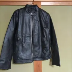 美品】リューグー レザージャケット 羊革 ラムレザー パンチング