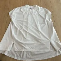 GLOBAL WORK モックネック 半袖　フレンチスリーブTシャツ Mのサムネイル