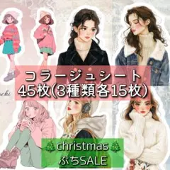 【特別価格】コラージュシート45枚 3種類各15枚 コラペ 素材 M043 b