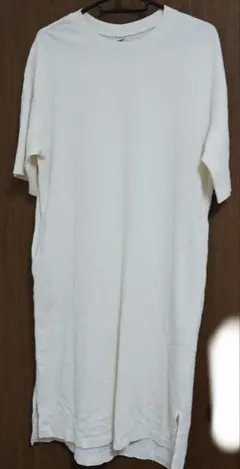 半袖 ひざ丈ワンピース ホワイト