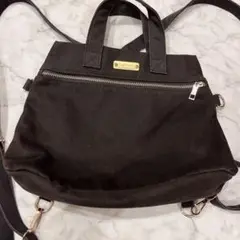 hawk company　3Way バック使い回しやすい黒　美品　人気　個性的