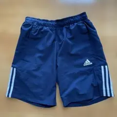adidas ネイビー ハーフパンツ 3本ライン
