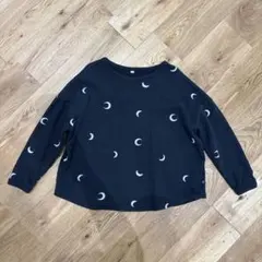 PUPPAPUPO 三日月柄 トレーナー 110cm