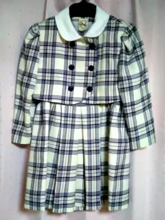 女児 チェック柄フォーマルドレス ツーピース