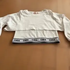 ホワイト クロップド トップス