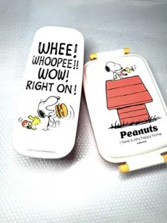 SNOOPY スヌーピー 弁当箱　ランチボックス　オレンジ　赤