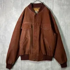 激渋 イタリア製 ボンバージャケット フェイクレザー 茶色 フェード 短丈