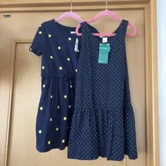 新品未使用☆GAP半袖ワンピ＆H＆Mノースリーブワンピース120cmセットのサムネイル