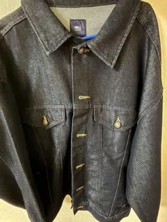 MN.L ビッグシルエットシンチバックデザインデニムジャケット ネイビー