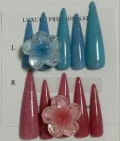 ロングハイビスカスネイルチップのサムネイル