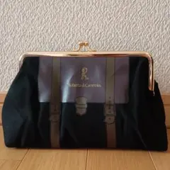 【新品】ロベルタディカメリーノ スエード調クラシカル上品ポーチ