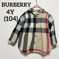 BURBERRY バーバリー 子供服 ノバチャック ブラウス 4Y(104)