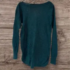 オールドネイビー ボートネック セーター チュニック丈 ダークグリーン XS